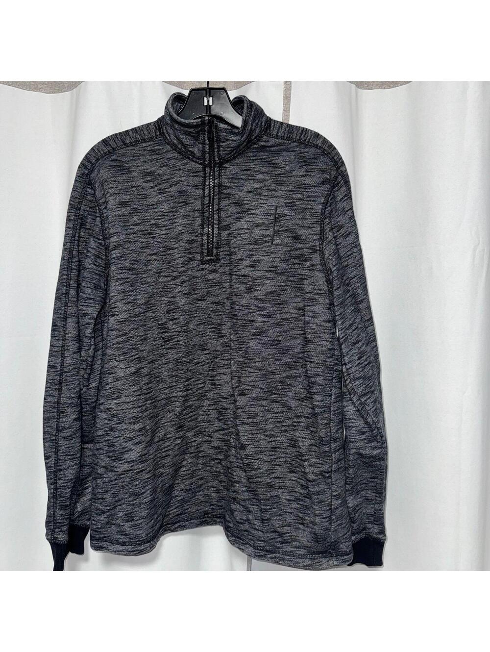 Men's Calvin Klein Jeans Heather Black 1/4 Zip Pullover medium